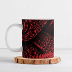 New Zealand Rugby Pacific Personalised Ceramic Mug All Red Maori Pasifika Fern Pattern - Aussie Hoodie