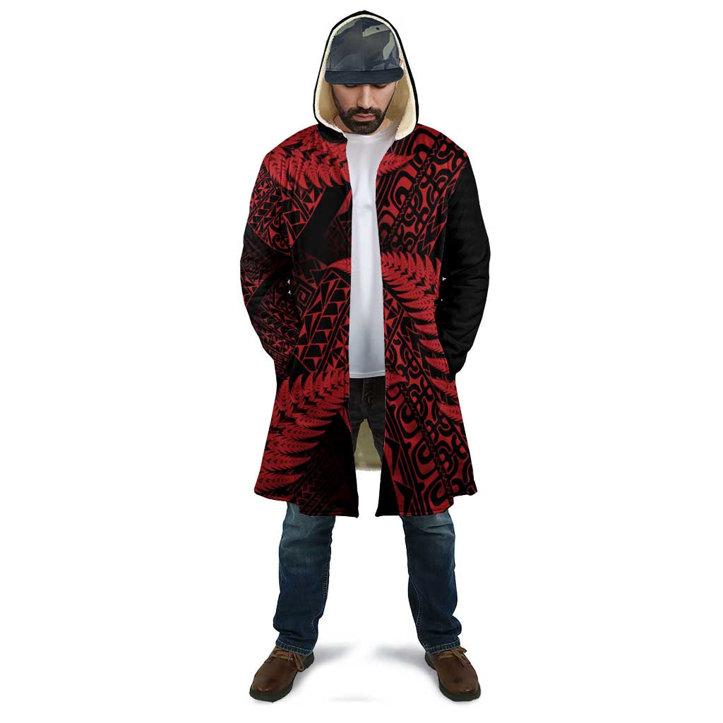 New Zealand Rugby Pacific Personalised Cloak All Red Maori Pasifika Fern Pattern - Aussie Hoodie