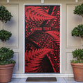 New Zealand Rugby Pacific Personalised Door Cover All Red Maori Pasifika Fern Pattern - Aussie Hoodie