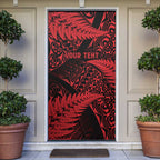 New Zealand Rugby Pacific Personalised Door Cover All Red Maori Pasifika Fern Pattern - Aussie Hoodie