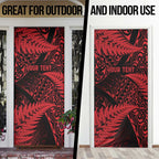 New Zealand Rugby Pacific Personalised Door Cover All Red Maori Pasifika Fern Pattern - Aussie Hoodie
