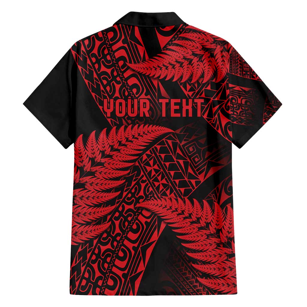 New Zealand Rugby Pacific Personalised Family Matching Long Sleeve Bodycon Dress and Hawaiian Shirt All Red Maori Pasifika Fern Pattern