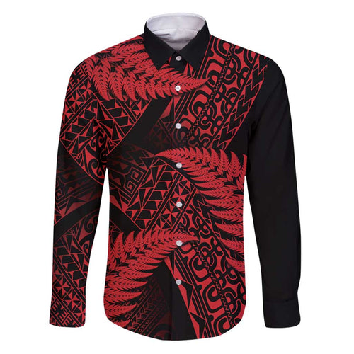 New Zealand Rugby Pacific Personalised Family Matching Puletasi and Hawaiian Shirt All Red Maori Pasifika Fern Pattern