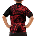 New Zealand Rugby Pacific Personalised Hawaiian Shirt All Red Maori Pasifika Fern Pattern