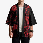 New Zealand Rugby Pacific Personalised Kimono All Red Maori Pasifika Fern Pattern - Aussie Hoodie
