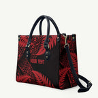 New Zealand Rugby Pacific Personalised Leather Bag All Red Maori Pasifika Fern Pattern - Aussie Hoodie