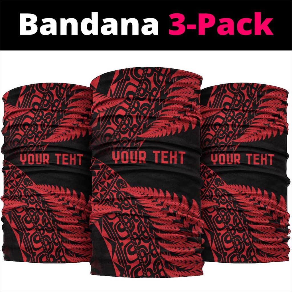 New Zealand Rugby Pacific Personalised Neck Gaiter All Red Maori Pasifika Fern Pattern - Aussie Hoodie
