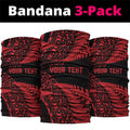 New Zealand Rugby Pacific Personalised Neck Gaiter All Red Maori Pasifika Fern Pattern - Aussie Hoodie