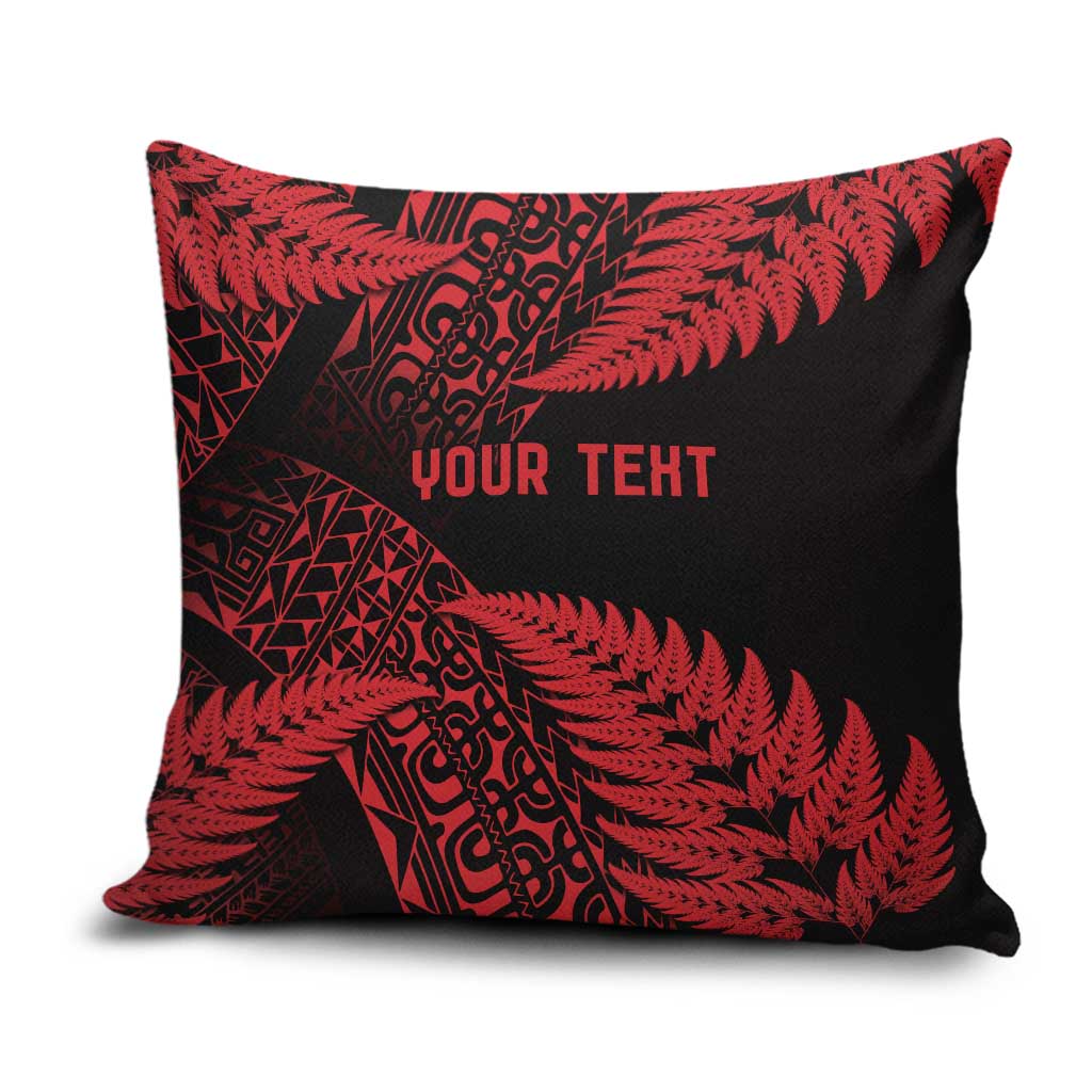 New Zealand Rugby Pacific Personalised Pillow Cover All Red Maori Pasifika Fern Pattern - Aussie Hoodie