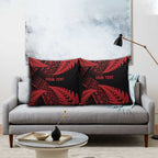 New Zealand Rugby Pacific Personalised Pillow Cover All Red Maori Pasifika Fern Pattern - Aussie Hoodie