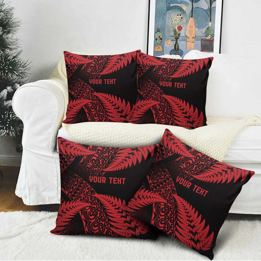 New Zealand Rugby Pacific Personalised Pillow Cover All Red Maori Pasifika Fern Pattern - Aussie Hoodie