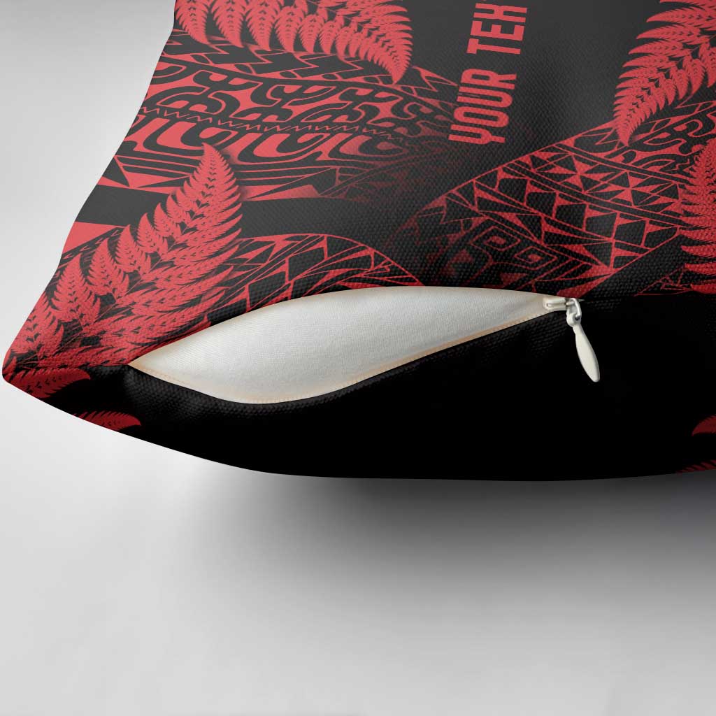 New Zealand Rugby Pacific Personalised Pillow Cover All Red Maori Pasifika Fern Pattern - Aussie Hoodie