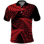 New Zealand Rugby Pacific Personalised Polo Shirt All Red Maori Pasifika Fern Pattern