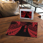 New Zealand Rugby Pacific Personalised Puzzle All Red Maori Pasifika Fern Pattern - Aussie Hoodie