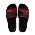 New Zealand Rugby Pacific Personalised Slide Sandals All Red Maori Pasifika Fern Pattern - Aussie Hoodie
