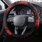 New Zealand Rugby Pacific Steering Wheel Cover All Red Maori Pasifika Fern Pattern