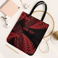 New Zealand Rugby Pacific Personalised Tote Bag All Red Maori Pasifika Fern Pattern - Aussie Hoodie