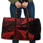 New Zealand Rugby Pacific Personalised Travel Bag All Red Maori Pasifika Fern Pattern - Aussie Hoodie