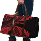 New Zealand Rugby Pacific Personalised Travel Bag All Red Maori Pasifika Fern Pattern - Aussie Hoodie