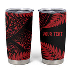 New Zealand Rugby Pacific Personalised Tumbler Cup All Red Maori Pasifika Fern Pattern