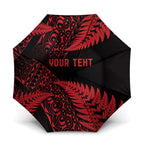 New Zealand Rugby Pacific Personalised Umbrella All Red Maori Pasifika Fern Pattern - Aussie Hoodie