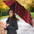 New Zealand Rugby Pacific Personalised Umbrella All Red Maori Pasifika Fern Pattern - Aussie Hoodie