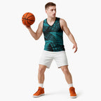 New Zealand Rugby Pacific Personalised Basketball Jersey All Turquoise Maori Pasifika Fern Pattern - Aussie Hoodie
