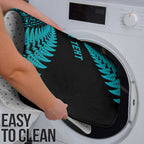 New Zealand Rugby Pacific Personalised Bathroom Set All Turquoise Maori Pasifika Fern Pattern - Aussie Hoodie