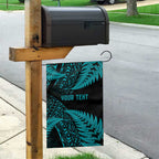 New Zealand Rugby Pacific Personalised Garden Flag All Turquoise Maori Pasifika Fern Pattern