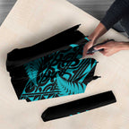 New Zealand Rugby Pacific Personalised Umbrella All Turquoise Maori Pasifika Fern Pattern - Aussie Hoodie