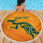 Custom Australia Rugby Beach Blanket Summer Paris 2024