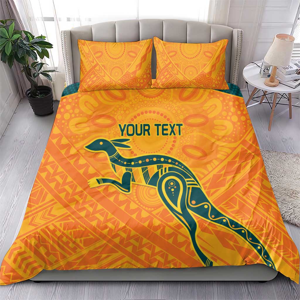 Custom Australia Rugby Bedding Set Summer Paris 2024