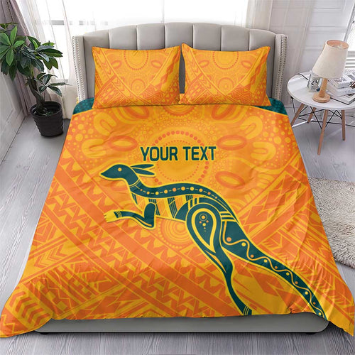Custom Australia Rugby Bedding Set Summer Paris 2024
