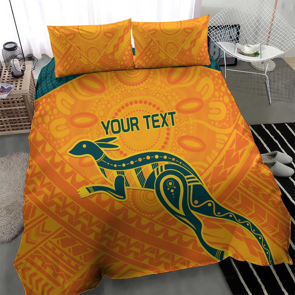 Custom Australia Rugby Bedding Set Summer Paris 2024