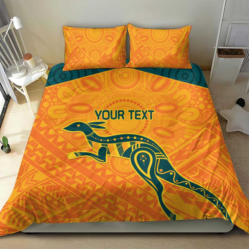 Custom Australia Rugby Bedding Set Summer Paris 2024