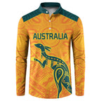 Custom Australia Rugby Button Sweatshirt Summer Paris 2024