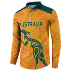 Custom Australia Rugby Button Sweatshirt Summer Paris 2024