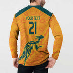 Custom Australia Rugby Button Sweatshirt Summer Paris 2024