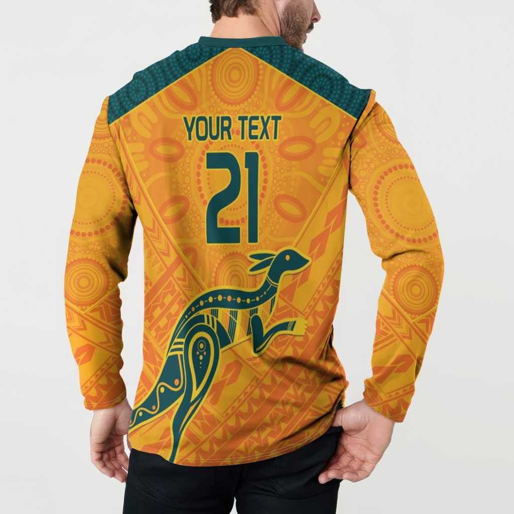 Custom Australia Rugby Button Sweatshirt Summer Paris 2024