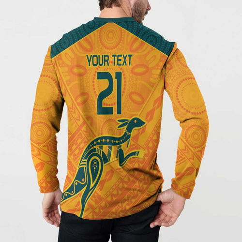 Custom Australia Rugby Button Sweatshirt Summer Paris 2024
