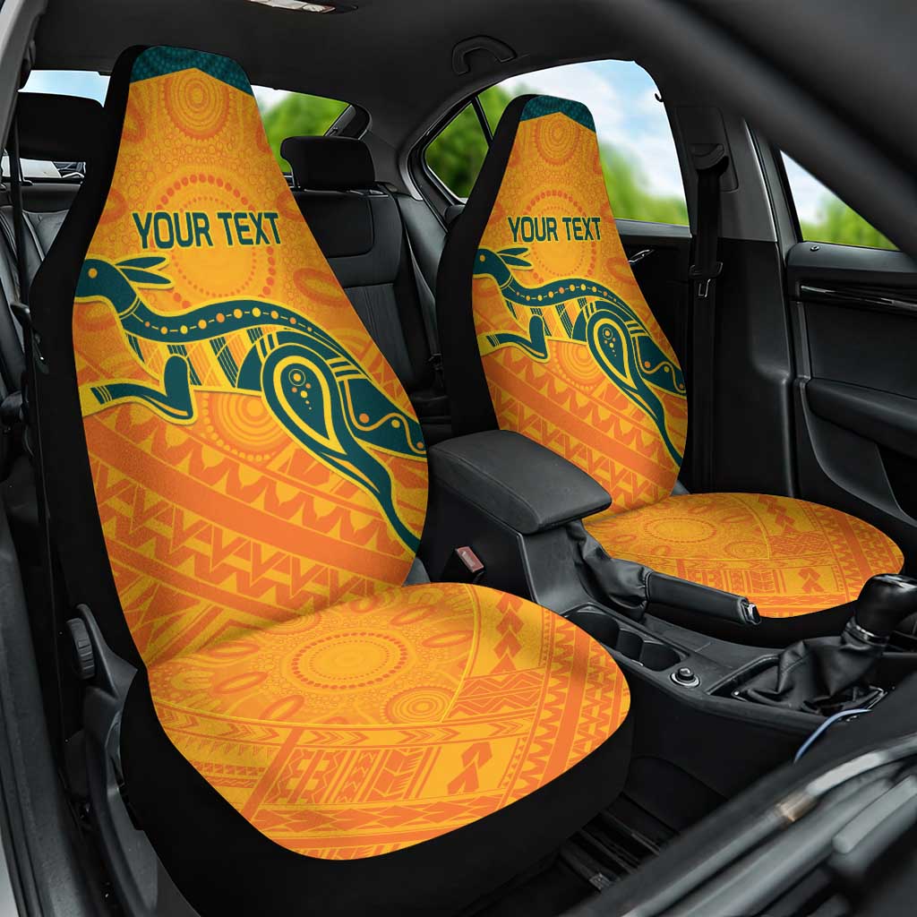 Custom Australia Rugby Car Seat Cover Summer Paris 2024