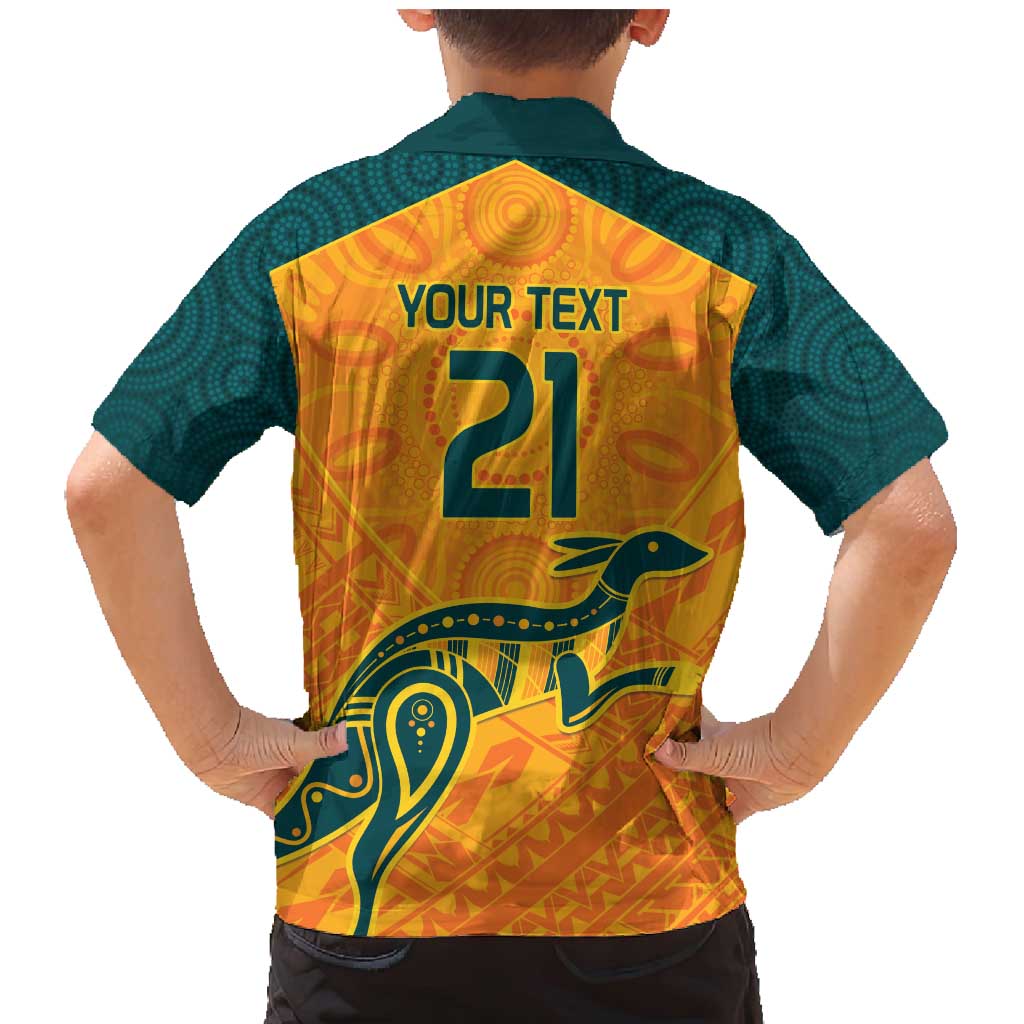 Custom Australia Rugby Family Matching Mermaid Dress and Hawaiian Shirt Summer Paris 2024
