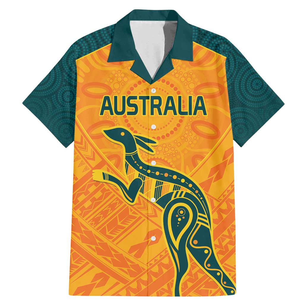 Custom Australia Rugby Family Matching Mermaid Dress and Hawaiian Shirt Summer Paris 2024