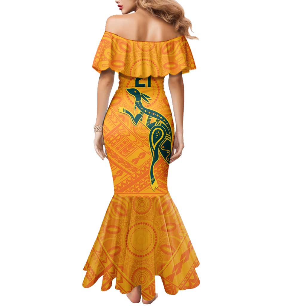 Custom Australia Rugby Family Matching Mermaid Dress and Hawaiian Shirt Summer Paris 2024