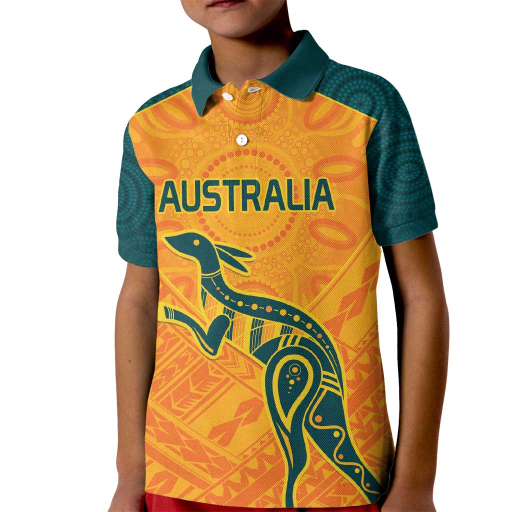 Custom Australia Rugby Kid Polo Shirt Summer Paris 2024