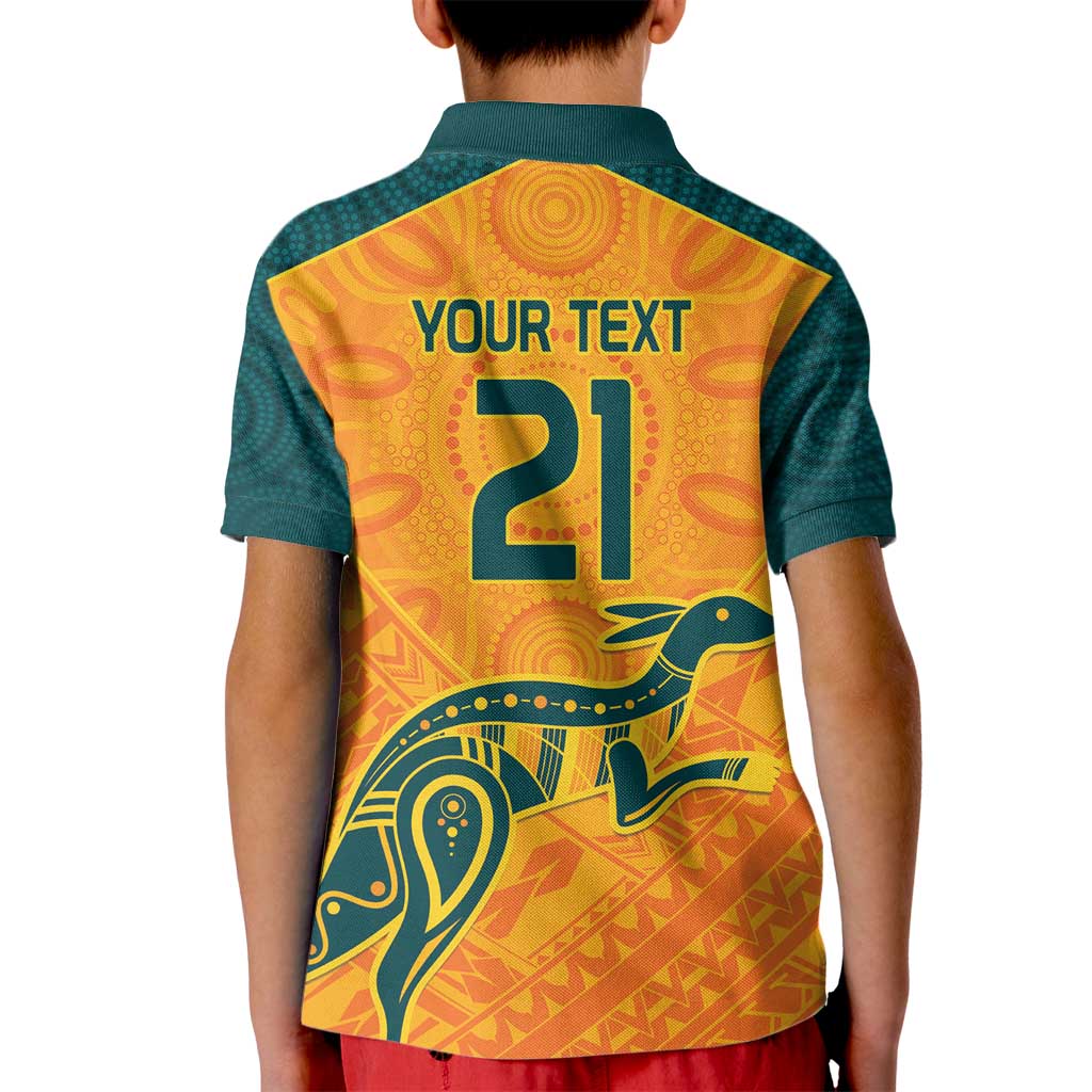 Custom Australia Rugby Kid Polo Shirt Summer Paris 2024