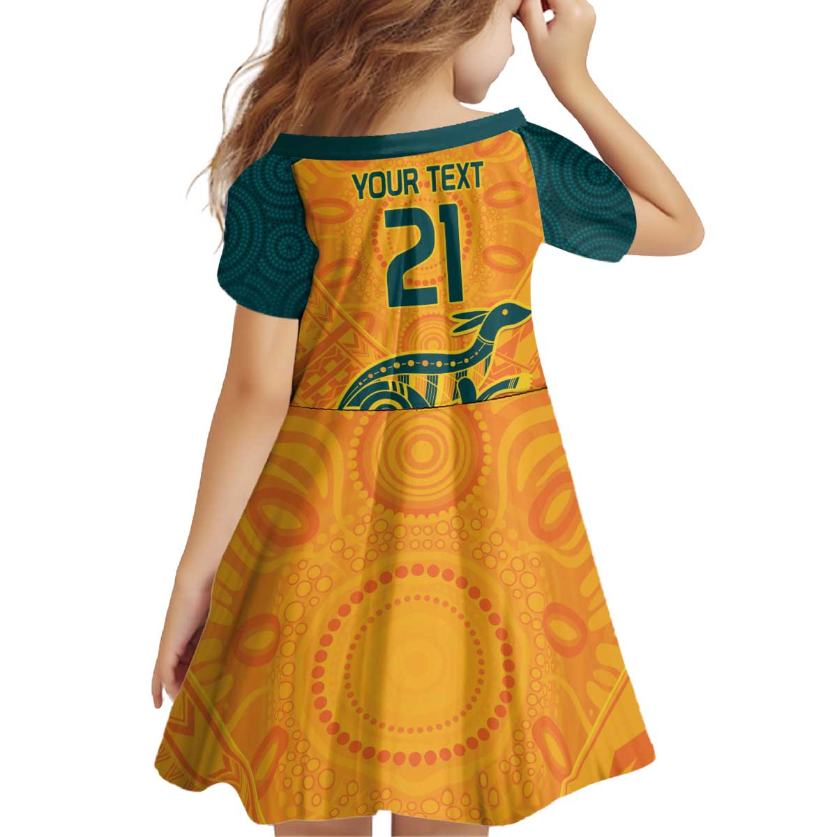 Custom Australia Rugby Kid Short Sleeve Dress Summer Paris 2024