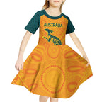 Custom Australia Rugby Kid Short Sleeve Dress Summer Paris 2024