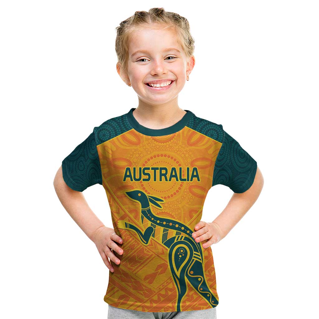 Custom Australia Rugby Kid T Shirt Summer Paris 2024