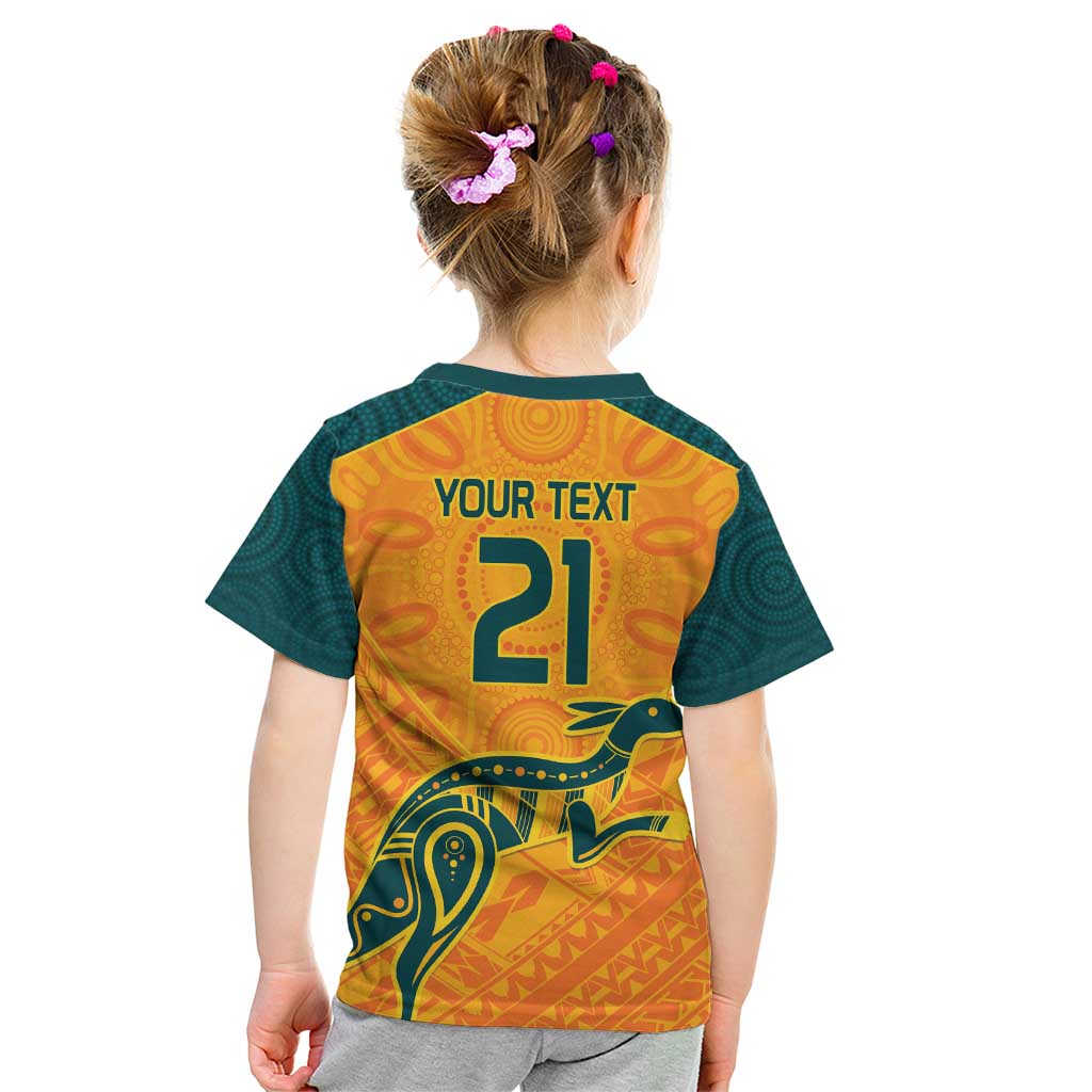 Custom Australia Rugby Kid T Shirt Summer Paris 2024
